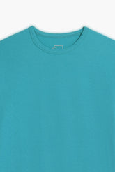 T-SHIRT GIROCOLLO ELASTICIZZATA VERDE SMERALDO